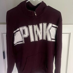 pink 1/4 zip
